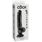 KING COCK - 23 CM VIBRATING COCK WITH BALLS BLACK - 53Xshop